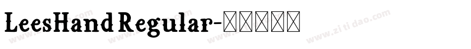 LeesHand Regular字体转换